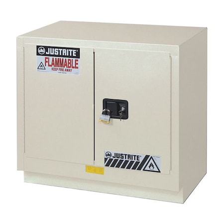 Justrite 23 gal, 1 Shelves, 18-Gauge Steel, 36 in W x 35.75 in H x 21.625 in D, Light Neutral 8837072